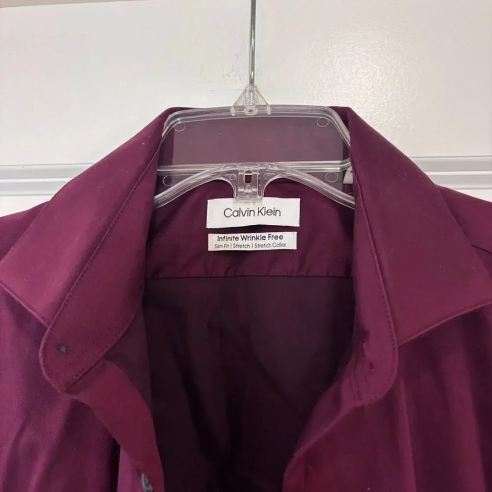Men's Calvin Klein Infinite Wrinkle Free Slim Fit Stretch Long Sleeve ButtonDown